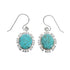 Turquoise Genuine Sterling Silver Hook Dangle Earrings JX125554